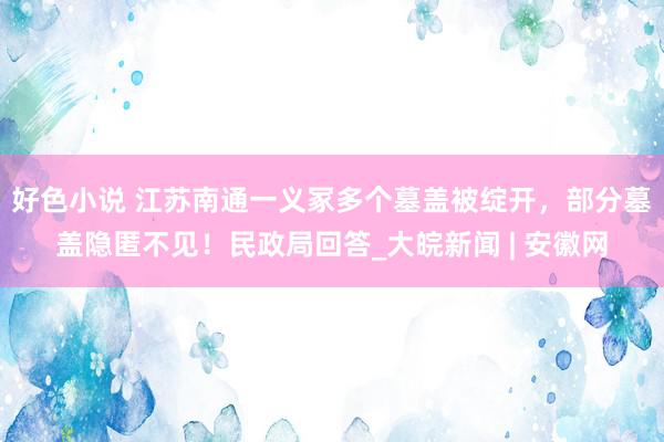 好色小说 江苏南通一义冢多个墓盖被绽开，部分墓盖隐匿不见！民政局回答_大皖新闻 | 安徽网