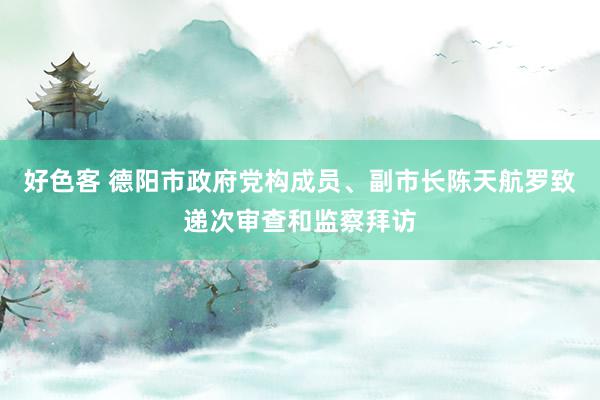 好色客 德阳市政府党构成员、副市长陈天航罗致递次审查和监察拜访