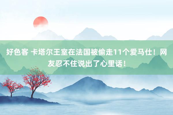 好色客 卡塔尔王室在法国被偷走11个爱马仕！网友忍不住说出了心里话！