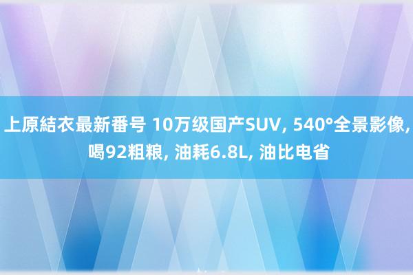 上原結衣最新番号 10万级国产SUV, 540°全景影像, 喝92粗粮, 油耗6.8L, 油比电省