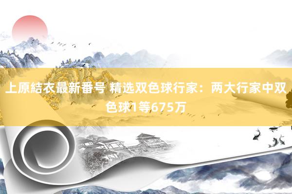 上原結衣最新番号 精选双色球行家：两大行家中双色球1等675万