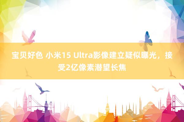 宝贝好色 小米15 Ultra影像建立疑似曝光，接受2亿像素潜望长焦