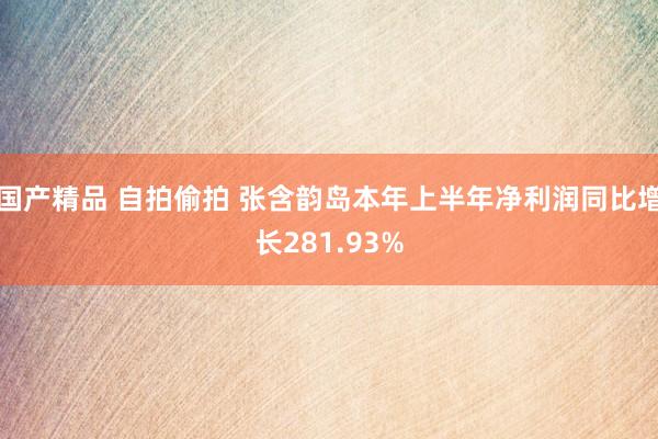 国产精品 自拍偷拍 张含韵岛本年上半年净利润同比增长281.93%